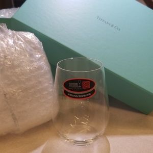 Tiffany Reidel stem less wine glasses